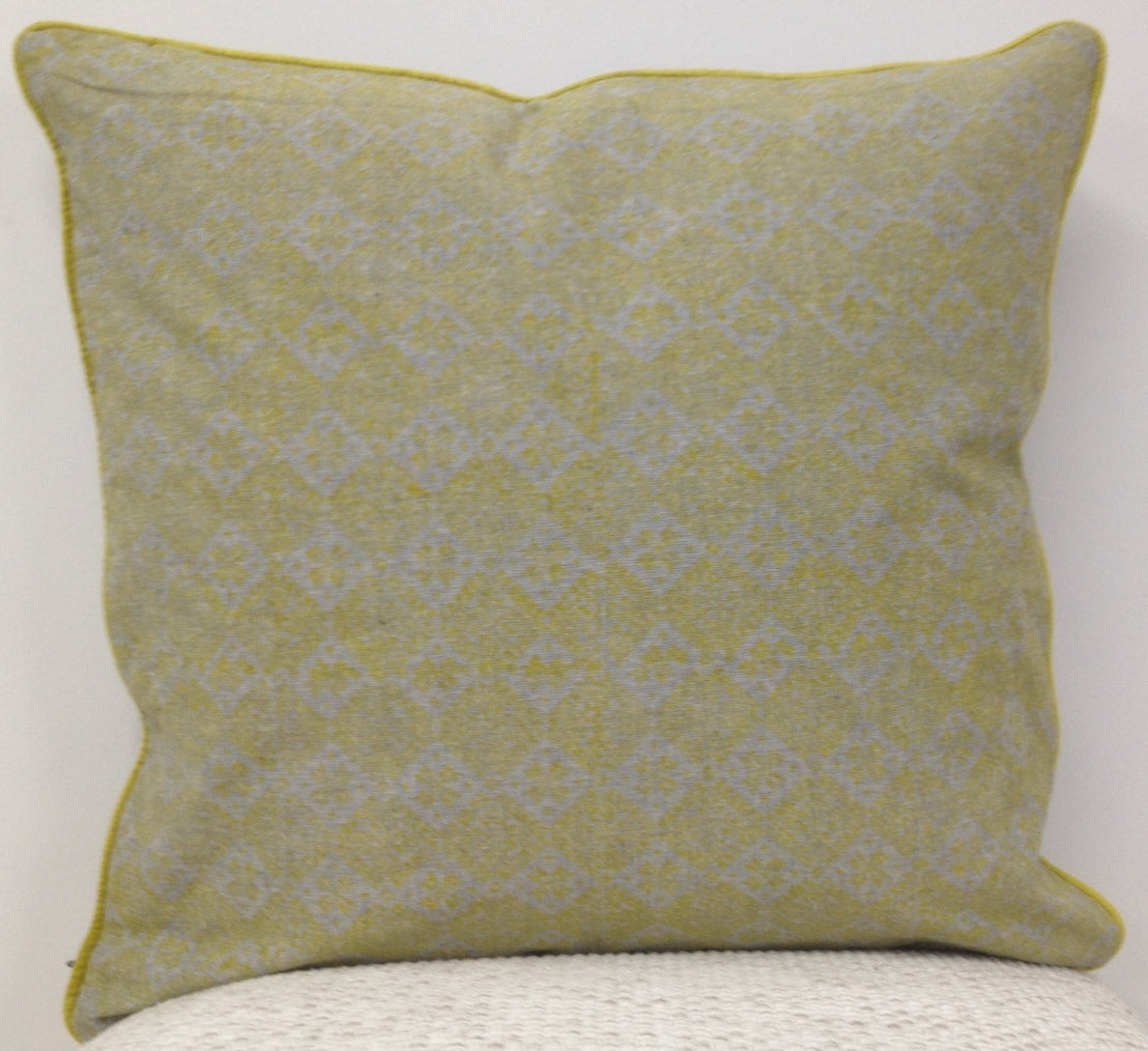 Azuk Mustard Yellow and Grey Aztec Cushion Cover — Allure Home Collections