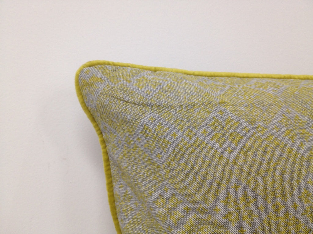 Azuk Mustard Yellow and Grey Aztec Cushion Cover — Allure Home Collections