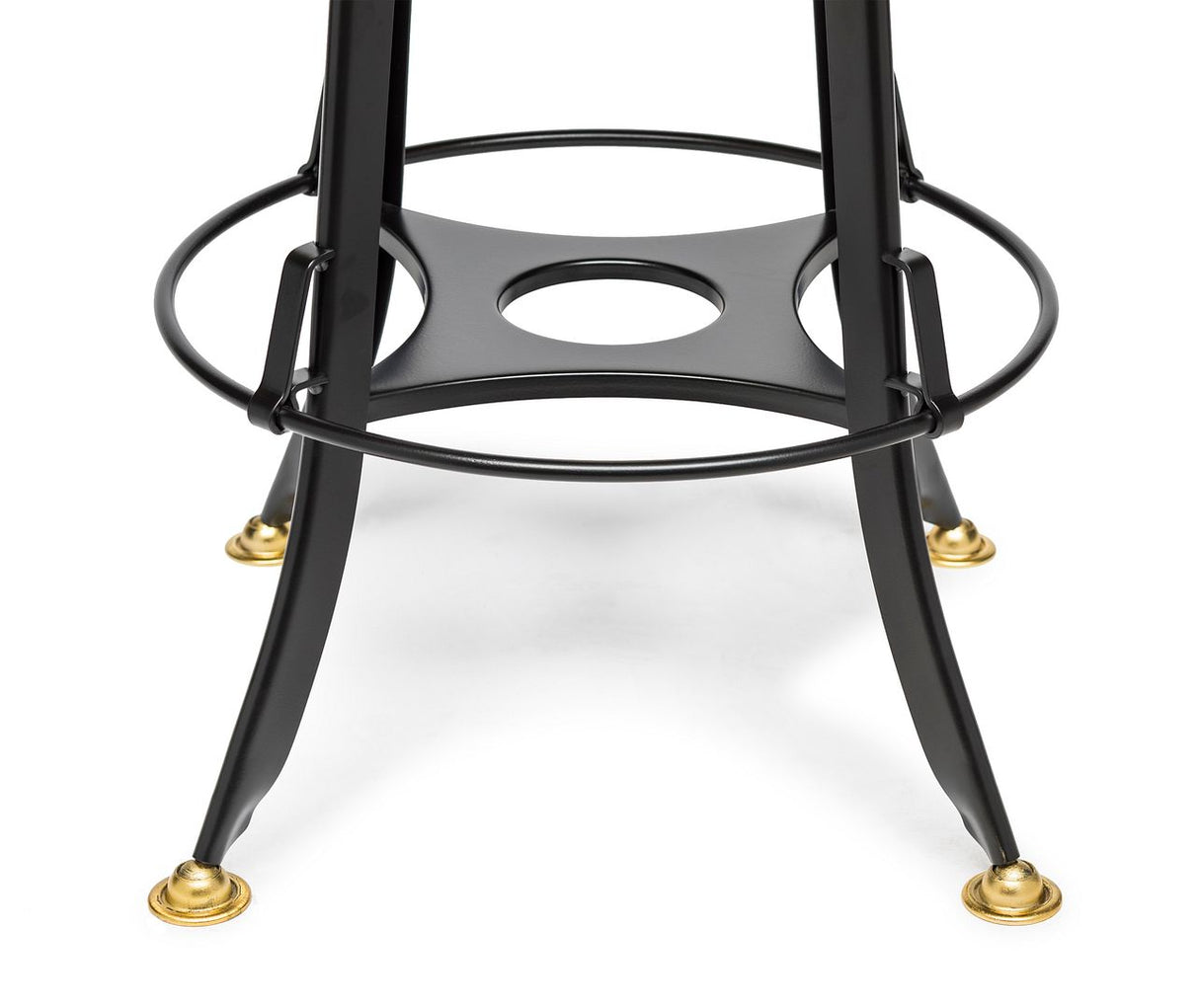 Industrial wooden swivel bar stool in contemporary kitchen — Allure Home Collections