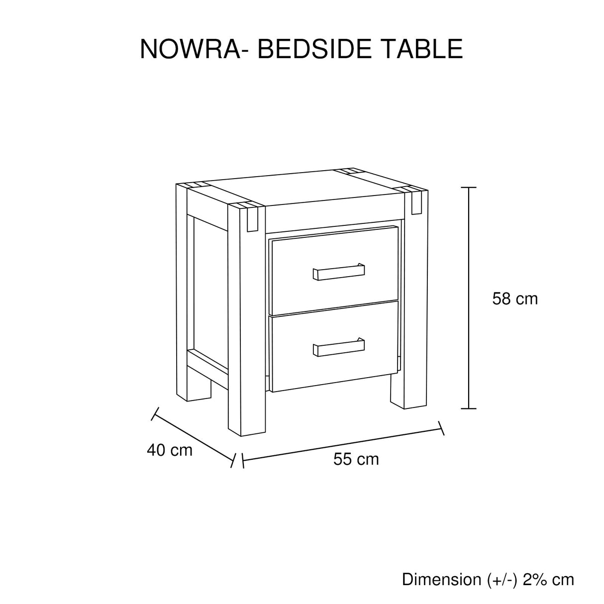 Ostia Bedroom Suite 4pcs with Dresser