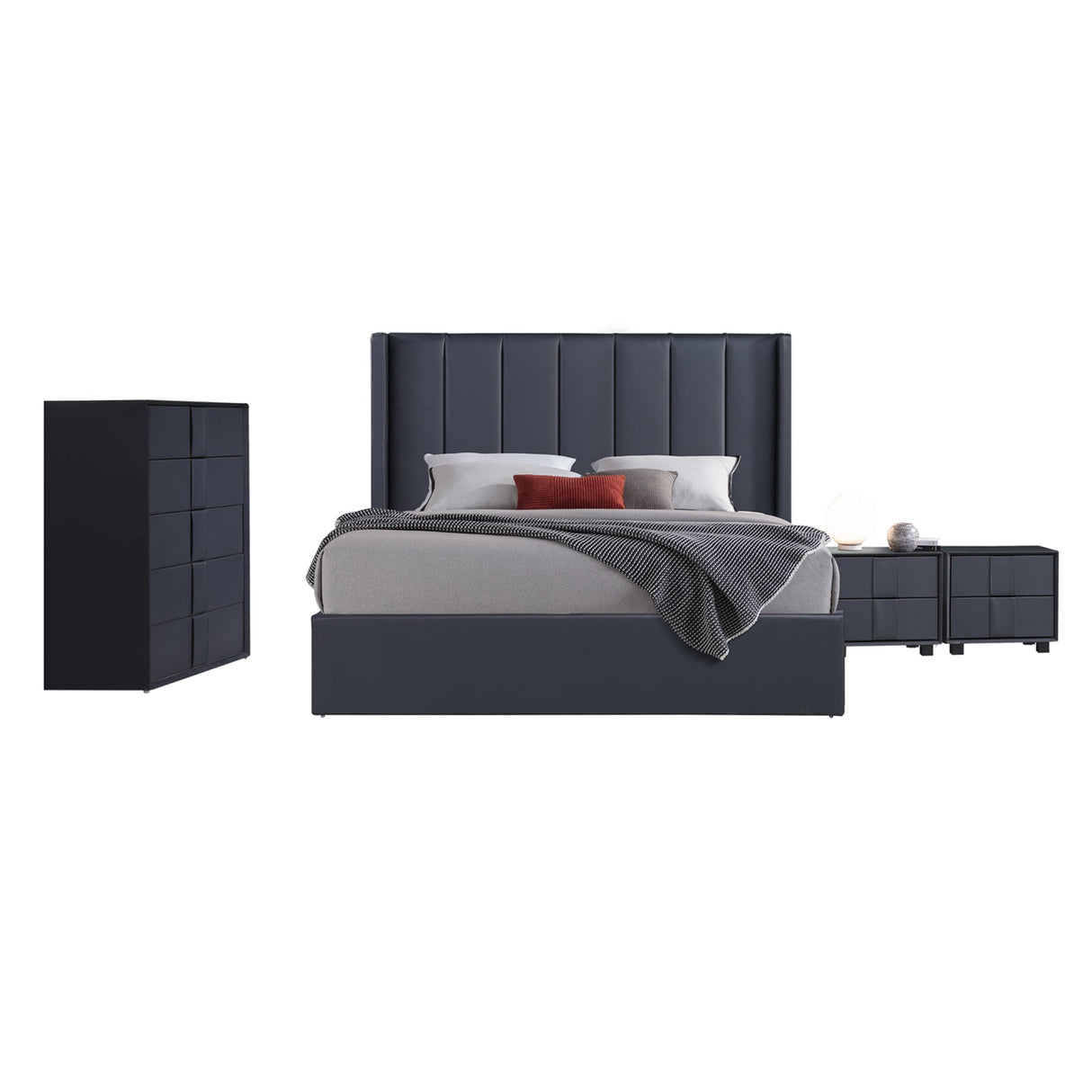 Bracciano Queen Bedroom Suite 4pcs with Tallboy