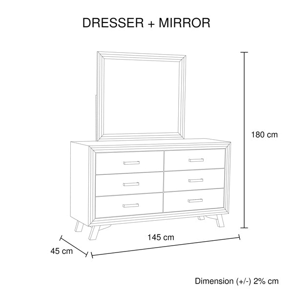 Merano 4 Piece Bedroom Suite King Acacia