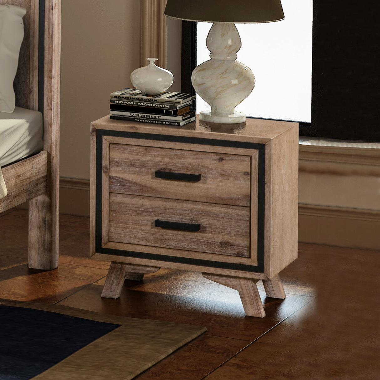 Merano 4 Piece Bedroom Suite Queen Acacia