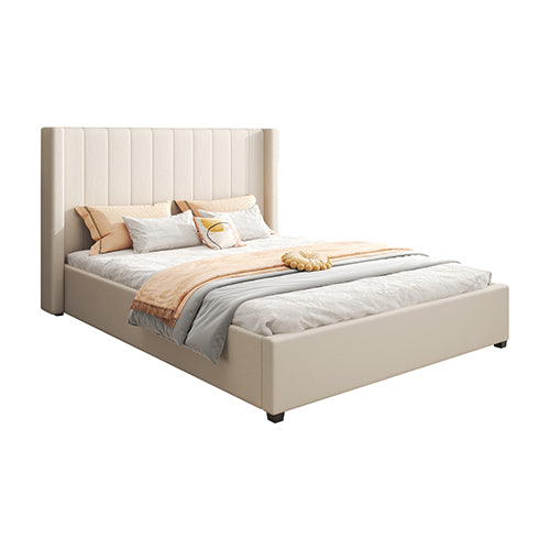 Rieti King Storage Bed Frame, Beige