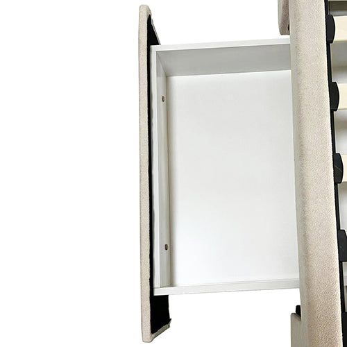 Rieti King Storage Bed Frame, Beige
