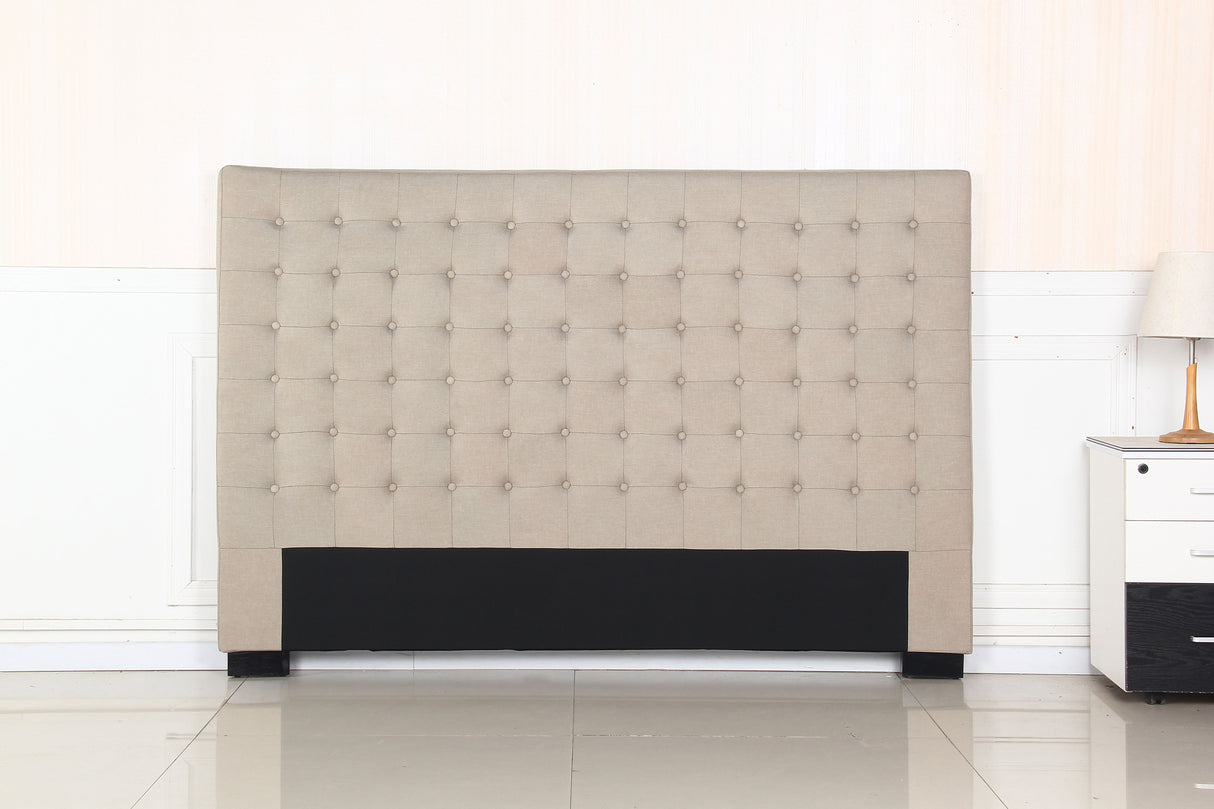 Tumut Rectangular Bed Head, Beige King