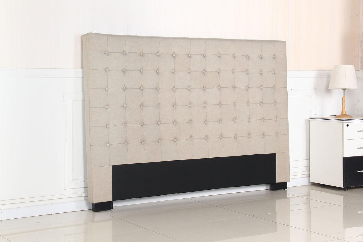 Tumut Rectangular Bed Head, Beige King