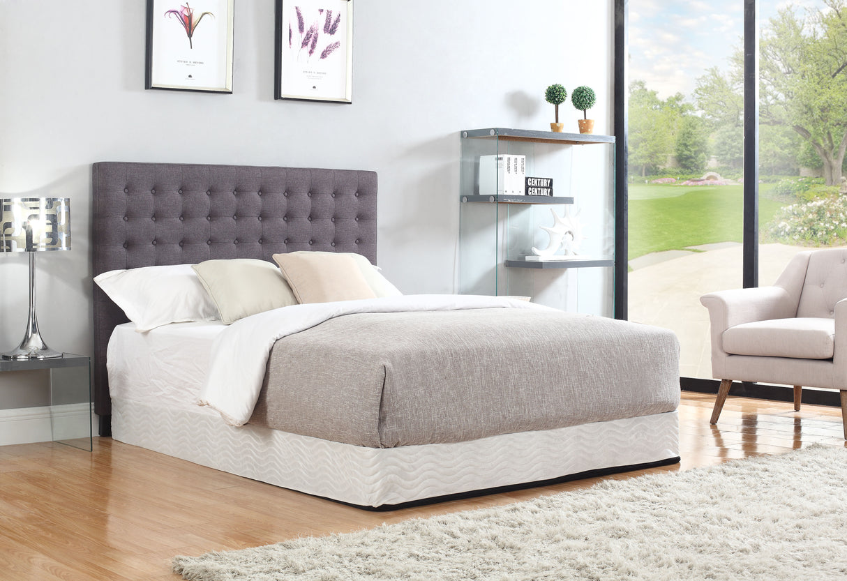 Tumut Rectangular Bed Head, Charcoal King