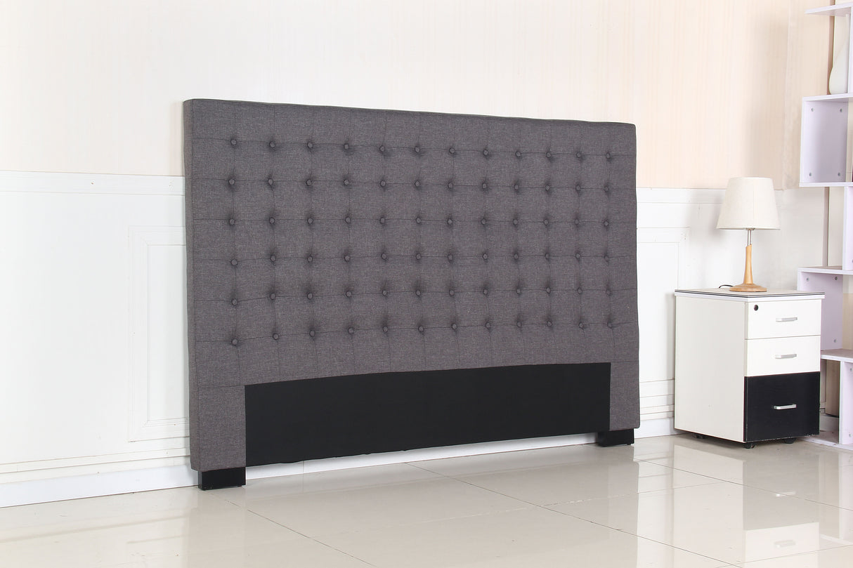 Tumut Rectangular Bed Head, Charcoal King