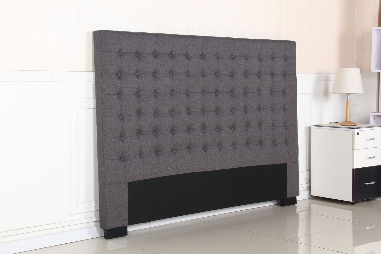 Tumut Rectangular Bed Head, Charcoal King