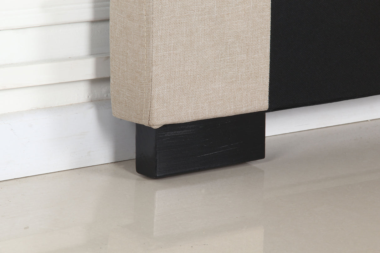 Tumut Rectangular Bed Head, Beige Queen