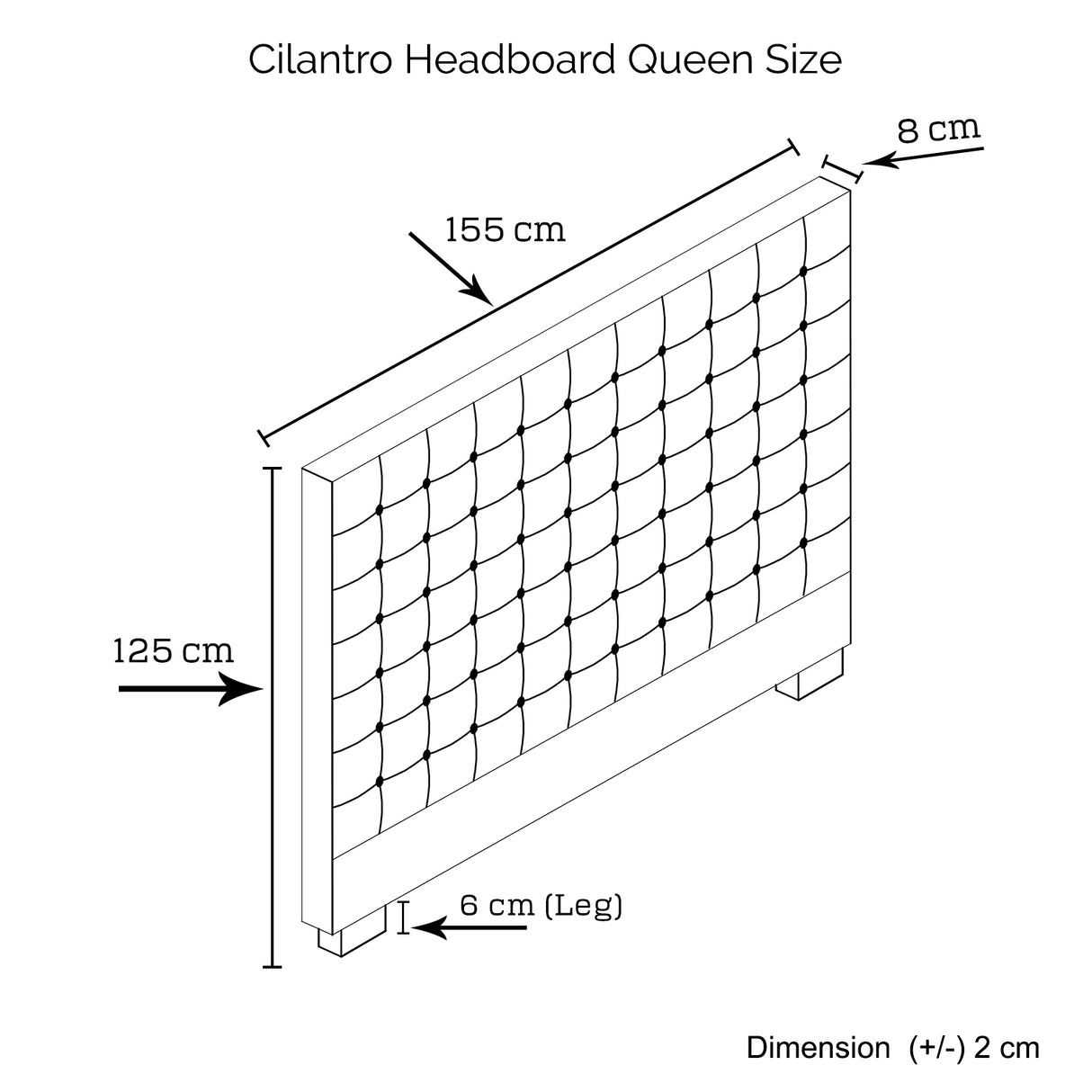 Tumut Rectangular Bed Head, Beige Queen
