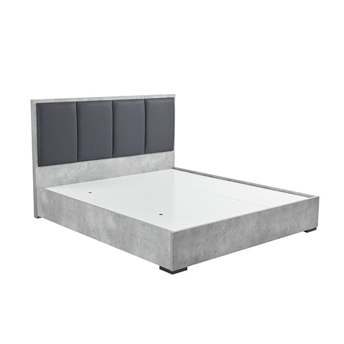 Cerveteri Queen Bed Frame, Cement