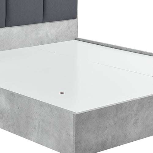 Cerveteri Queen Bed Frame, Cement