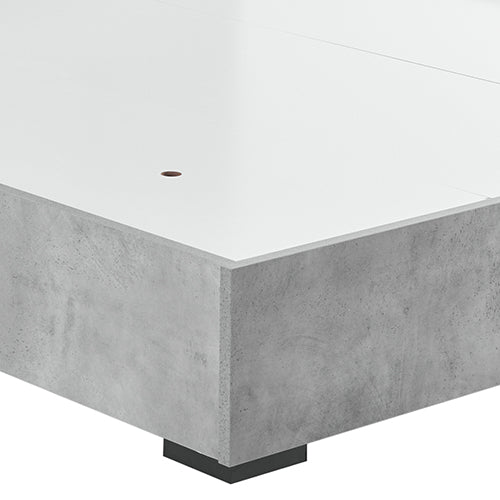 Cerveteri Queen Bed Frame, Cement
