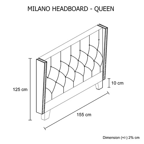 Countegany Wingback Bed Head, Charcoal Queen