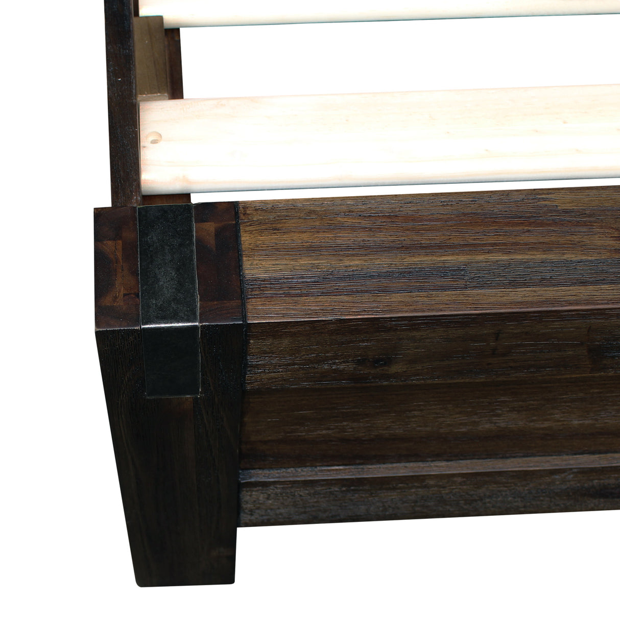 Nowra bed frame showing matching bedside table coordination option — Allure Home Collections