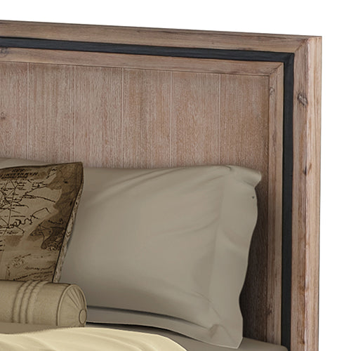 Elegant Acacia Wood Queen Bed Frame