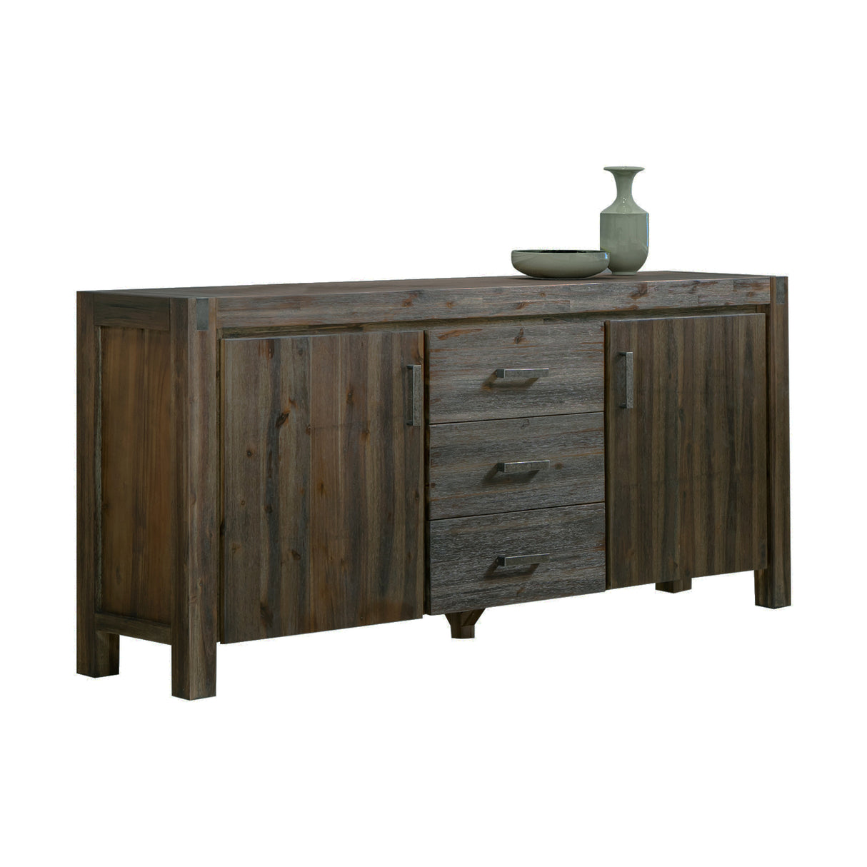 Cooltong 3 Drawer Buffet Sideboard, Chocolate