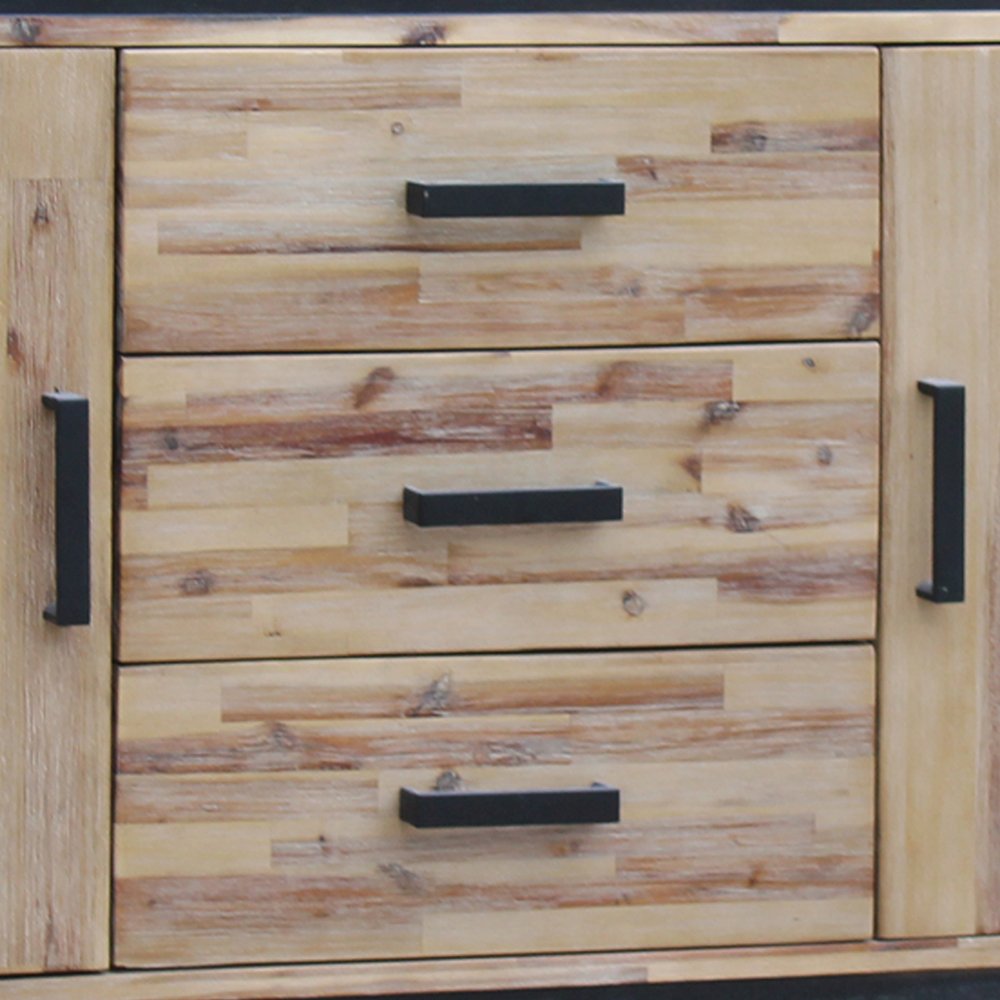 Buronga 3 Drawer Buffet Sideboard, Silver Brush