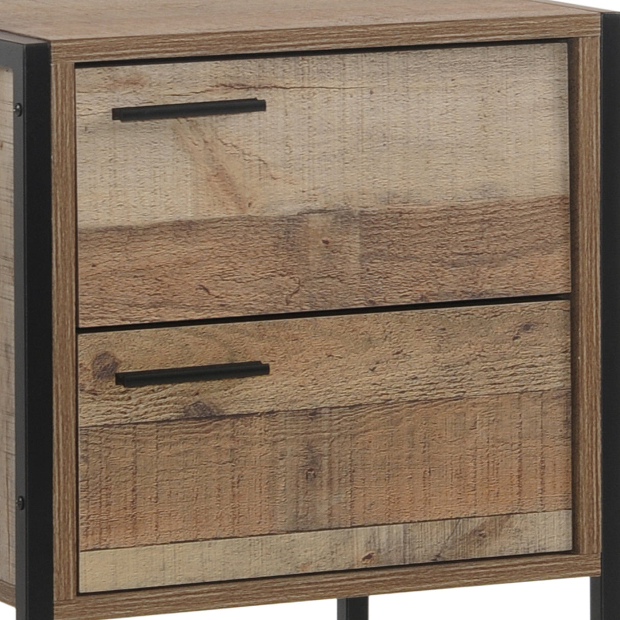 Numulgi Bedside Table 2 Drawers, Oak