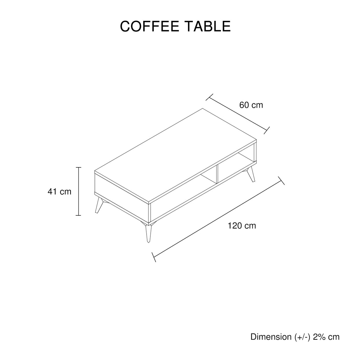 Seymour Coffee Table, Champagne