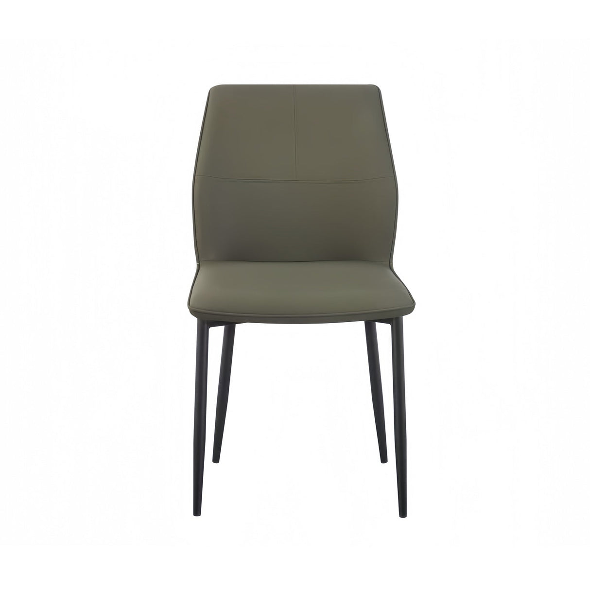 Bethany brown faux leather dining chair in a modern dining room