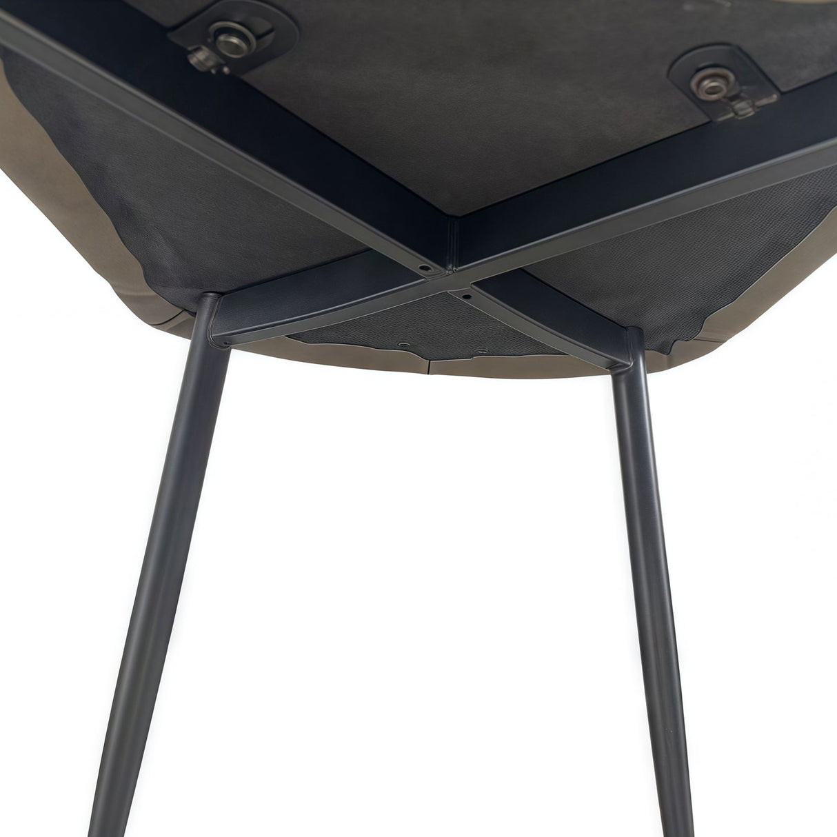 Bethany brown faux leather dining chair in a modern dining room