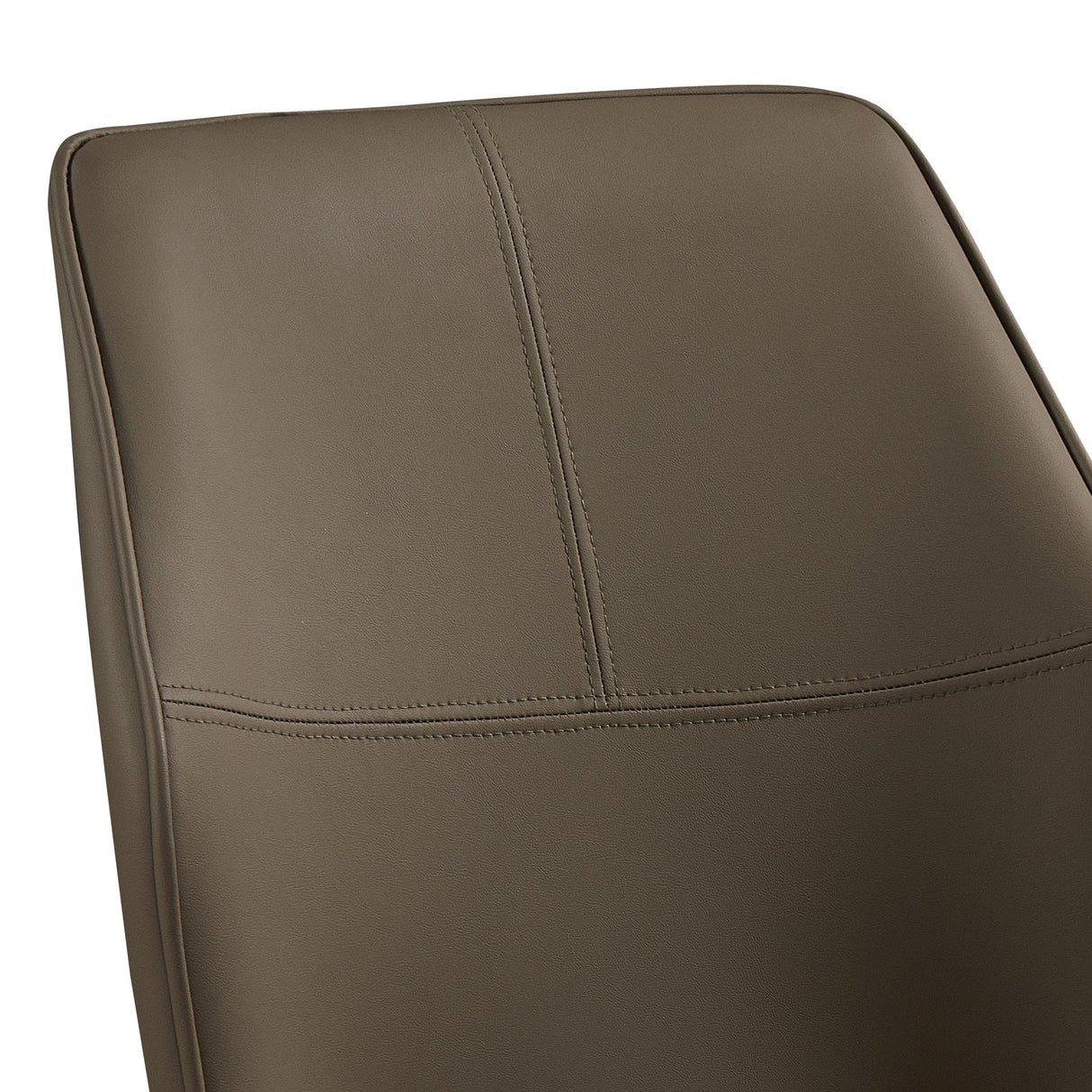 Bethany brown faux leather dining chair in a modern dining room