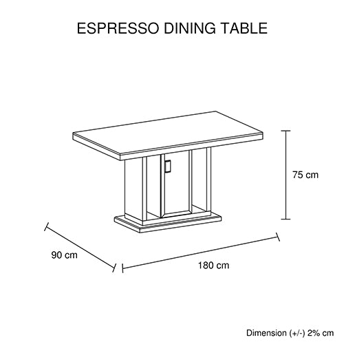 Elegant 7-Piece Black & White Dining Suite