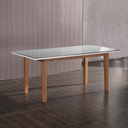 Gulnare rectangular dining table in high gloss white