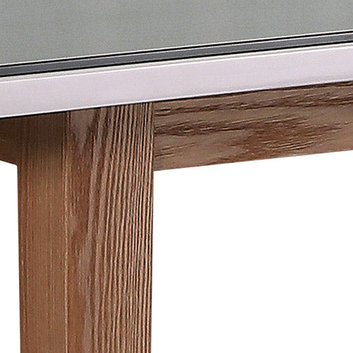 Gulnare rectangular dining table in high gloss white