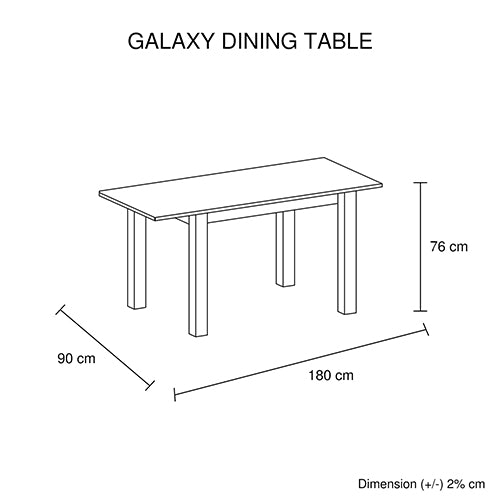 Gulnare rectangular dining table in high gloss white