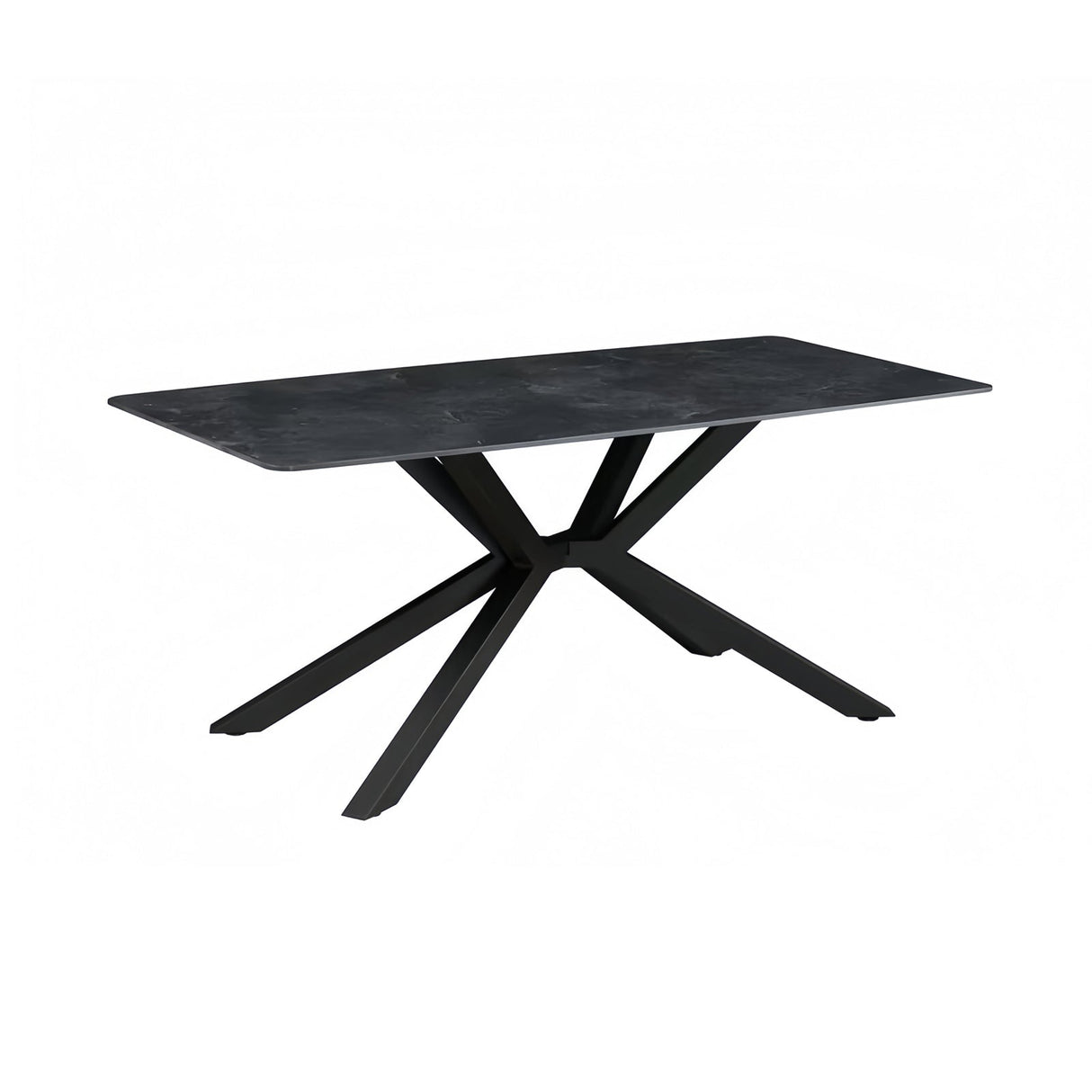 Undalya rectangular dining table in green sintered stone