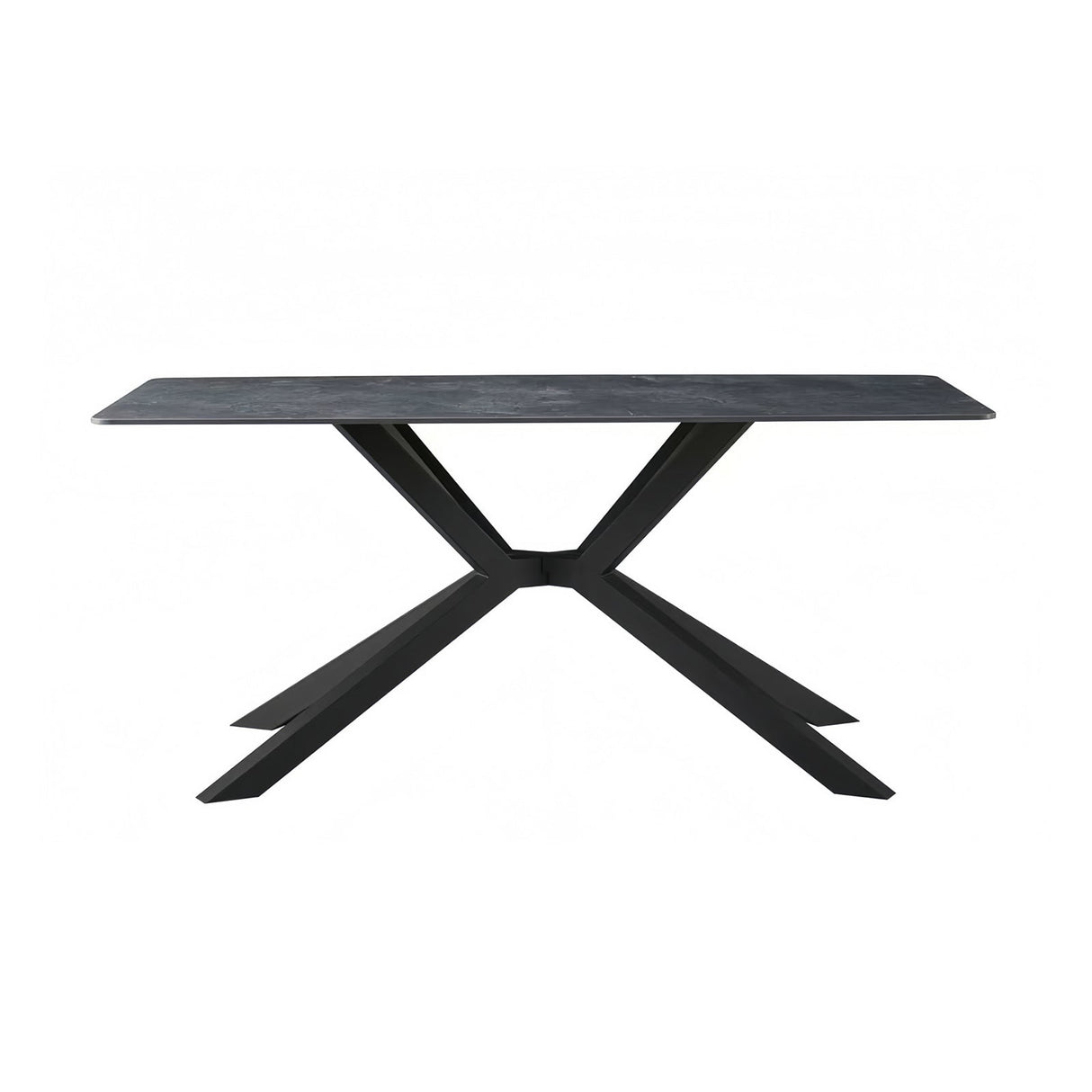 Undalya rectangular dining table in green sintered stone