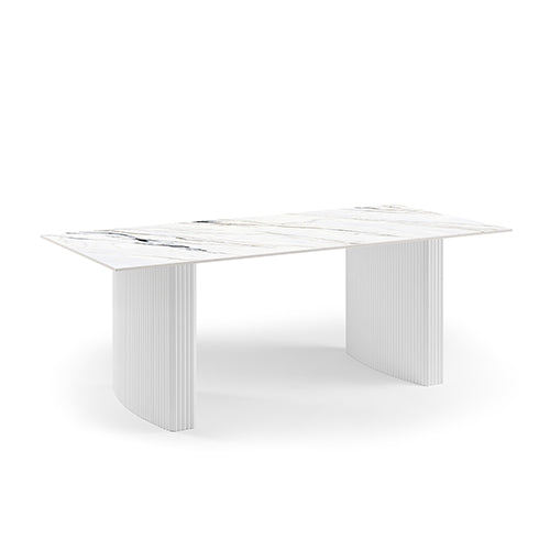 Blyth rectangular dining table in high gloss white