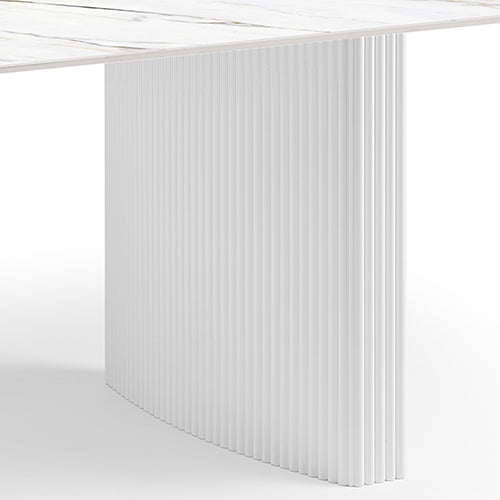 Blyth rectangular dining table in high gloss white