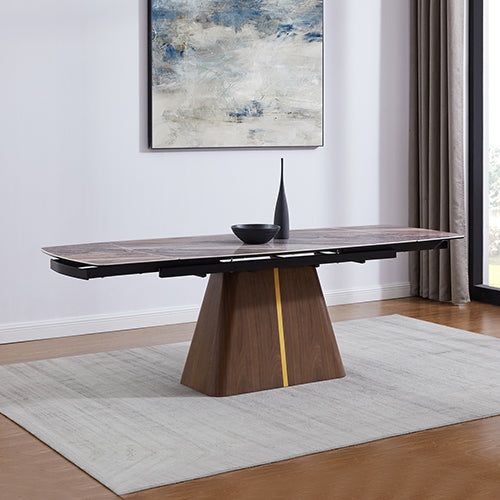 Yacka rectangular extendable dining table