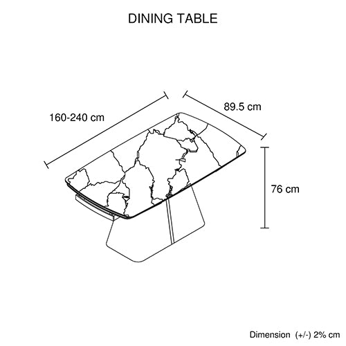 Yacka rectangular extendable dining table