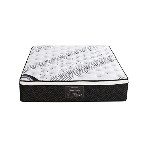 Medium firm latex euro top pocket spring mattress, 33cm queen