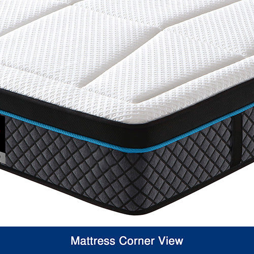 Soft 6 zone memory foam pocket spring mattress with Coolmax cover, 30cm King