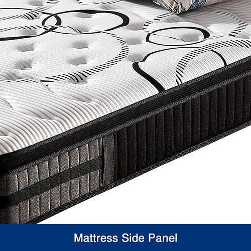 Medium gel memory foam pocket spring mattress, 34cm Queen