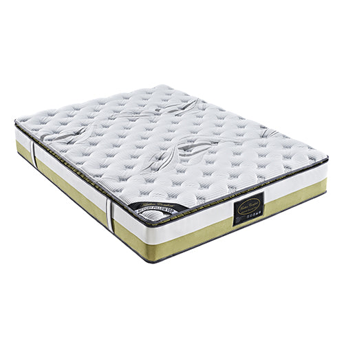 Medium memory foam pillow top pocket spring mattress, 28cm queen