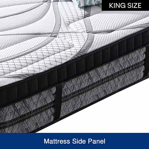 Firm pocket spring mattress with foam comfort layers, 32cm King