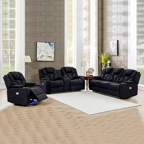 Rhino Fabric Electric Recliner Armchair
