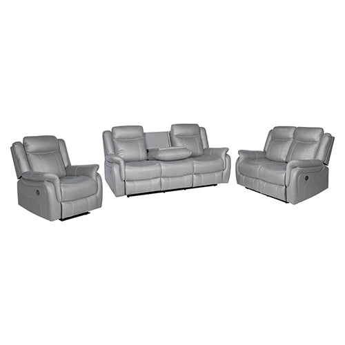 Torrox 3+2+1 Seater Recliner Sofa, Grey