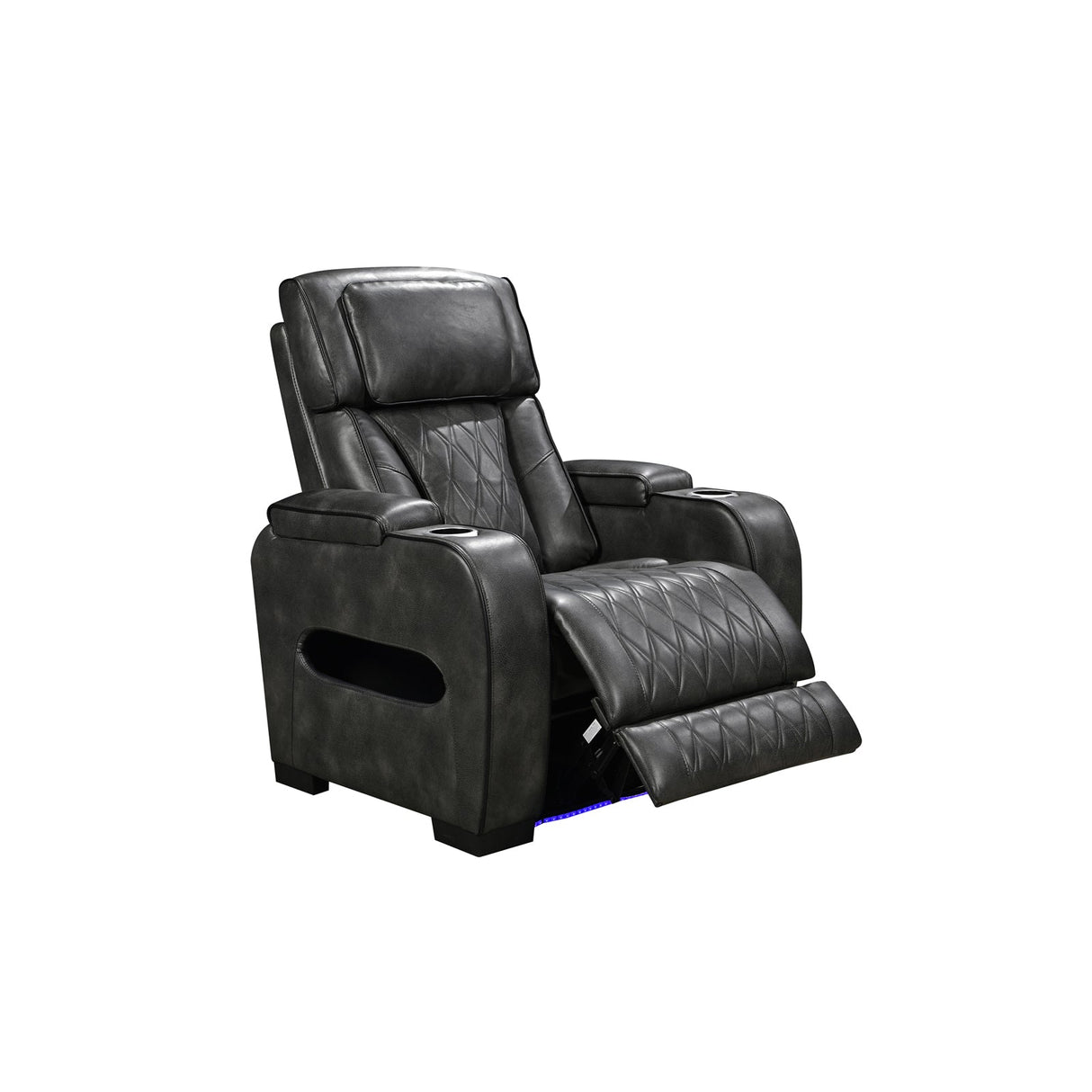 Estepona 3+2+1 Seater Recliner Sofa, Dark Grey