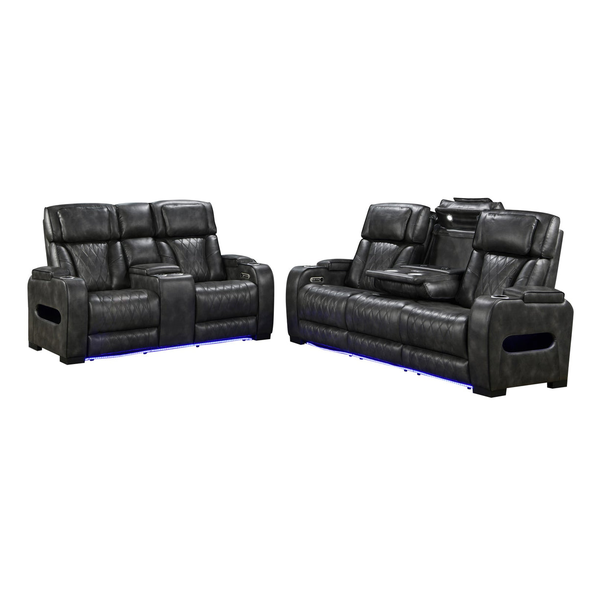 Estepona 3+2 Seater Recliner Sofa, Dark Grey