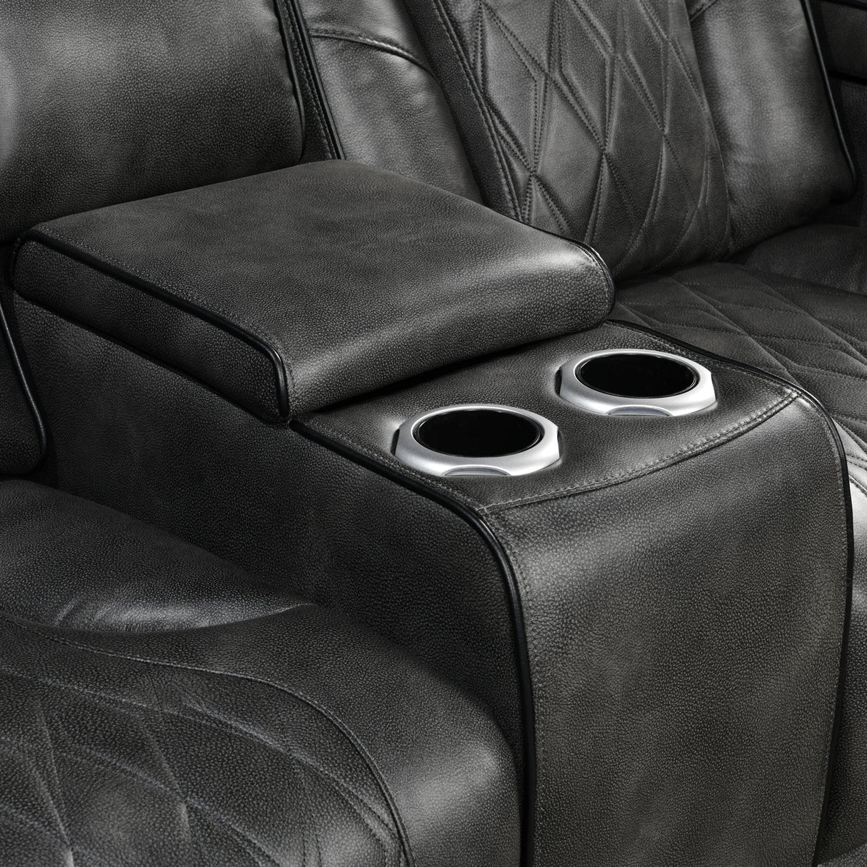 Estepona 3+2 Seater Recliner Sofa, Dark Grey