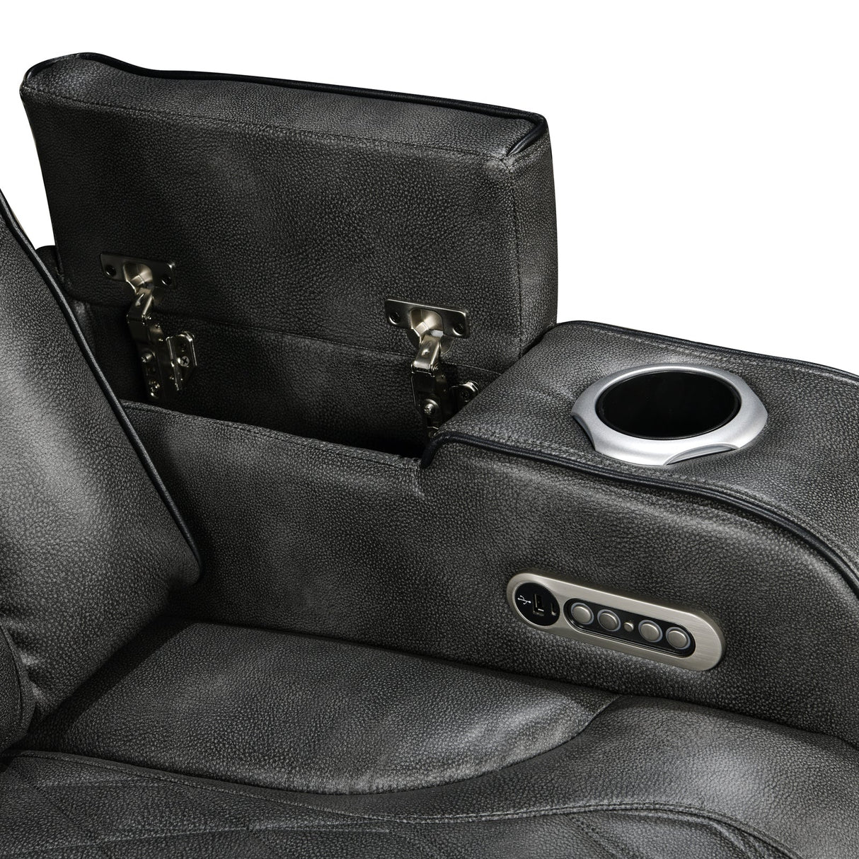 Estepona 3+2 Seater Recliner Sofa, Dark Grey